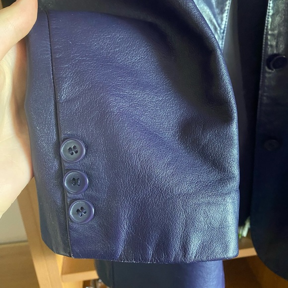 Vintage Dark Purple Danier Leather Jacket | L - Picture 3 of 4